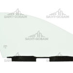 RH FRONT DOOR GLASS W/FITT GRN SK SERIES